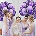 60pcs Purple Balloons 12inch with Metallic Pastel Dark Purple Confetti Balloons for Purple Birthday Wedding Baby Shower Party Decorations