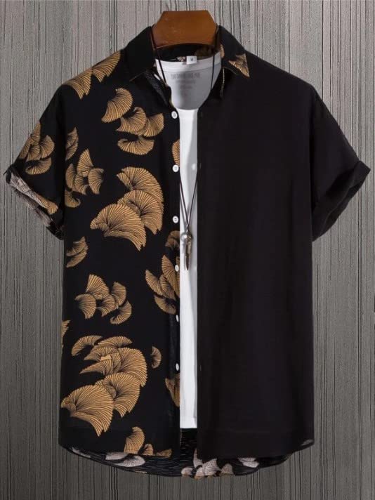Image of mahek Fashion Printed Half Sleeve Lycra Shirt for Men