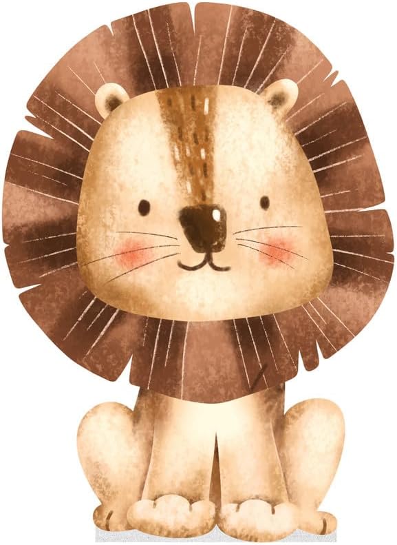 Watercolor Animal Cardboard Cutout, Stand Up, Standup - Lion