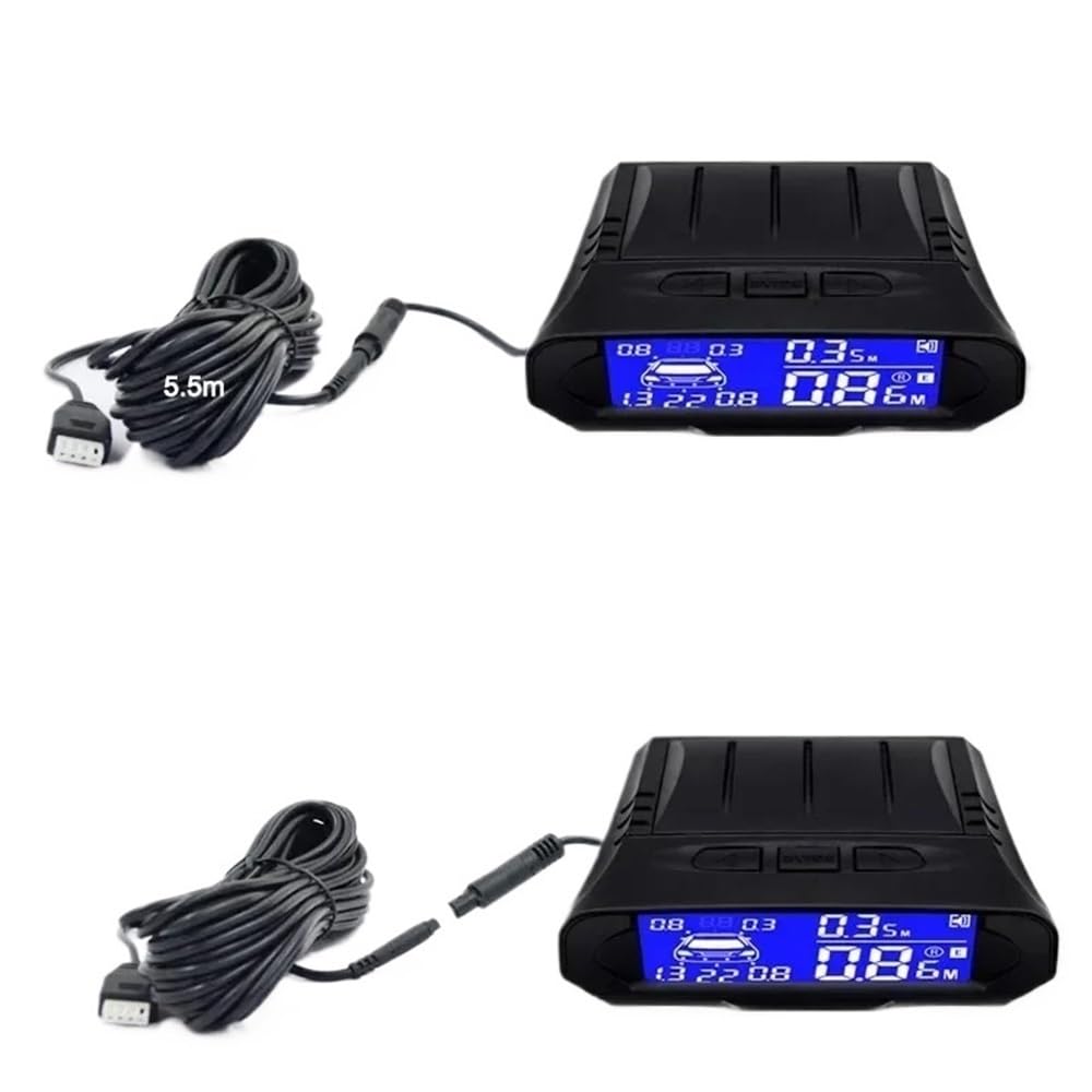 PDC Sensori di Assistenza al parcheggio per Auto Parktronic 4/6/8 Kit sensori di parcheggio Anteriori e Posteriori con Radar, ultrasuoni e avviso di rilevamento Angolo cieco (8 sensori/Blu)