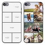 Klsify Custom Multiple Photos Collage Phone Case for iPod Touch 5/6/7 Customized Your Own Personalized Image Text Picture Shockproof Protective Black Soft Cover Shell