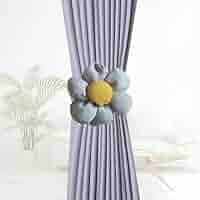 Fermatende A Calamita A Forma Di Fiore - 10 Pezzi, Per Tende E Tendine, Colorati - Foto 5