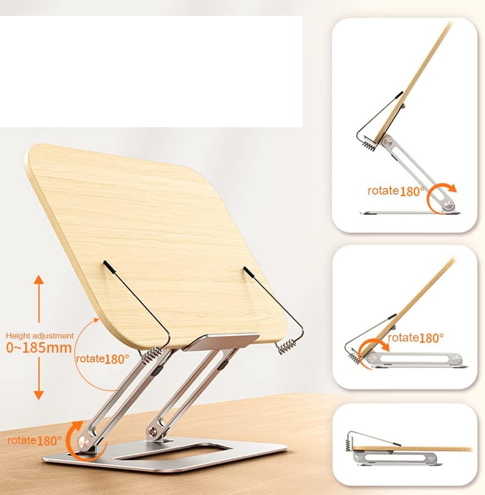 Laptop Stand Multifunction Read Books Holder for Air Notebook Walnut Support