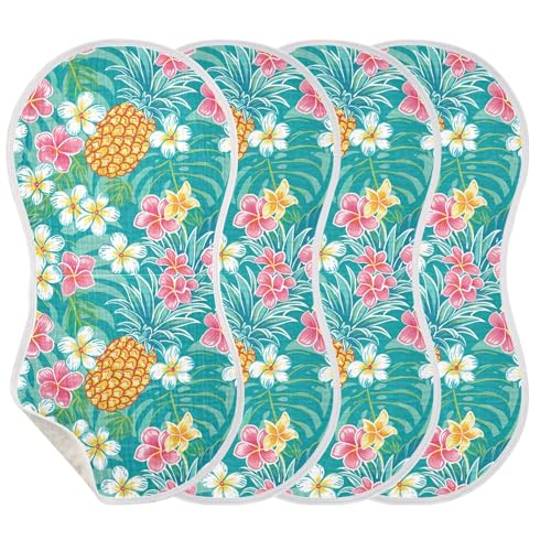 xigua Pineapples Baby Burp Cloths for Newborn Boys and Girls 1 Pack, Soft & Absorbent Cotton Baby Burp Cloth, Baby Washcloths, Newborn Towel, Burp Rags3