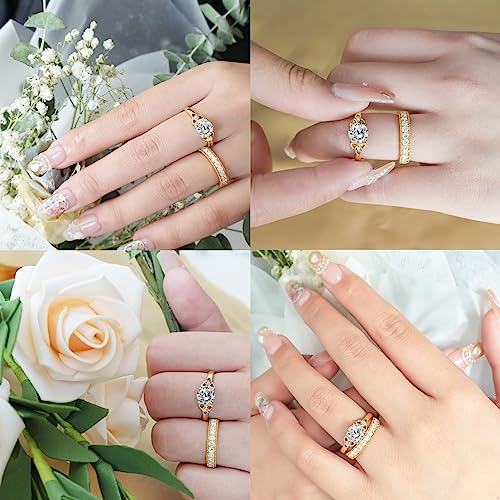 Moissanite Engagement Rings for Women 1ct D Color VVS1 Clarity Lab Grown Diamond Celtic Knot Wedding Rings 14K White/Yellow Gold Vermeil Sterling Silver Moissanite Rings2