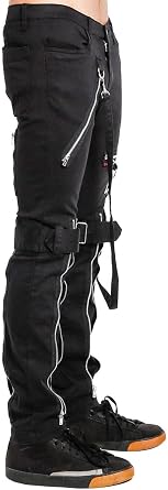 Tripp Strap Zipper Bondage Pants [Black]