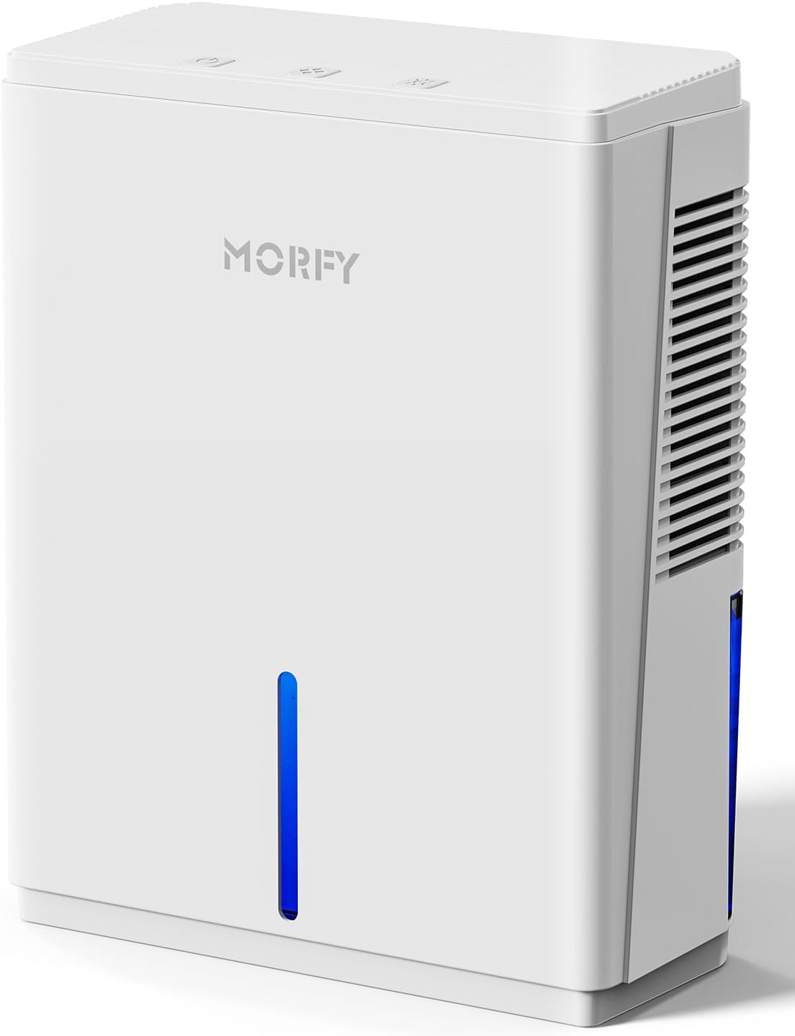 MORFY Dehumidifier, Dual-Semiconductor Quiet Dehumidifiers with Drain Hose, Small Dehumidifier for Home Room, Bedroom, Bathroom, RV, Closet, 7 Colors LED AutoShut off, 74 0Z (White)