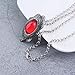 Game Devil May Cry Dante's Amulet Necklace Red Crystal Pendant Present for Men Women