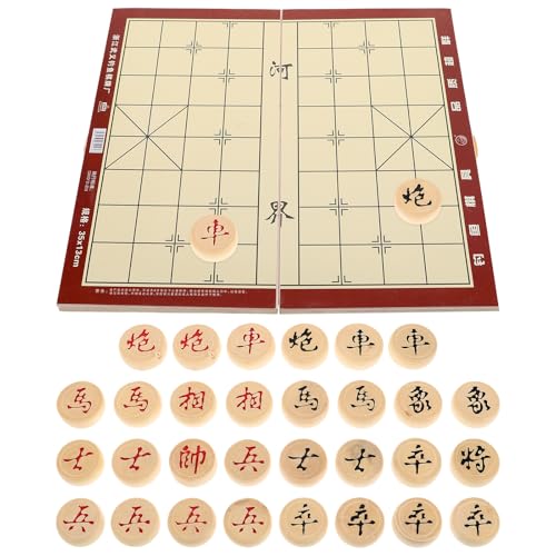 Jeu d'échecs chinois Xiangqi bois pliable stockage extérieur voyage
