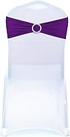 Vista 16 de MDS - Paquete de 50 bandas elásticas de elastano para silla, lazos elásticos para sillas con hebilla deslizante, ajuste universal para bodas, Acción
