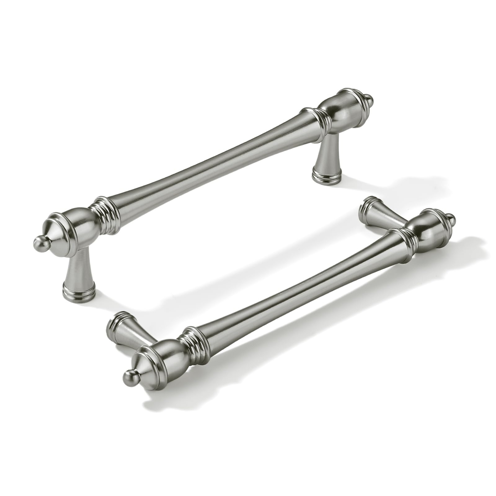 KHTUMEWARE 10 Pack 3-1/2 inch(89mm) hole center Cabinet Pulls Heavy-Duty Solid Warm Brass Cabinet Hardware Drawer Pulls hardware Suitable for kitchens bathrooms and dressing tables image