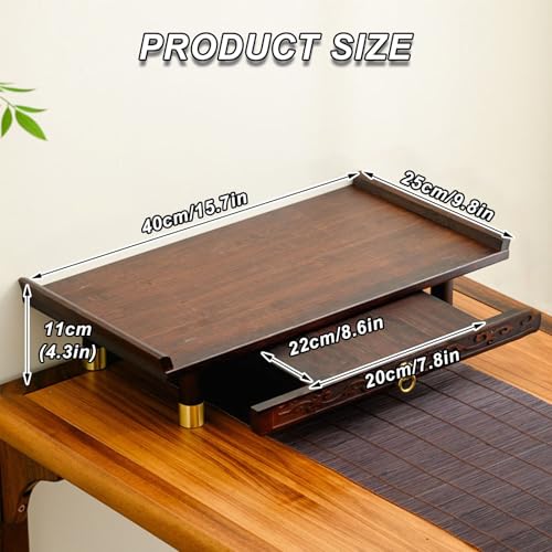 Table d'autel bouddhiste compacte pour ranger les accessoires de méditation zen - 3