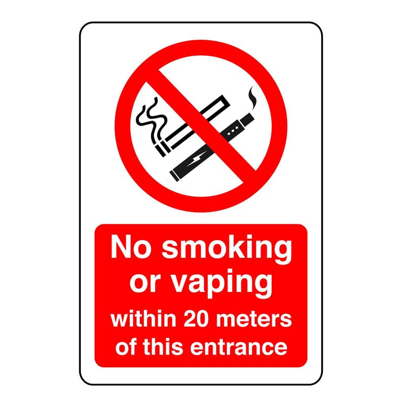 No Smoking Within 25 Feet Signs