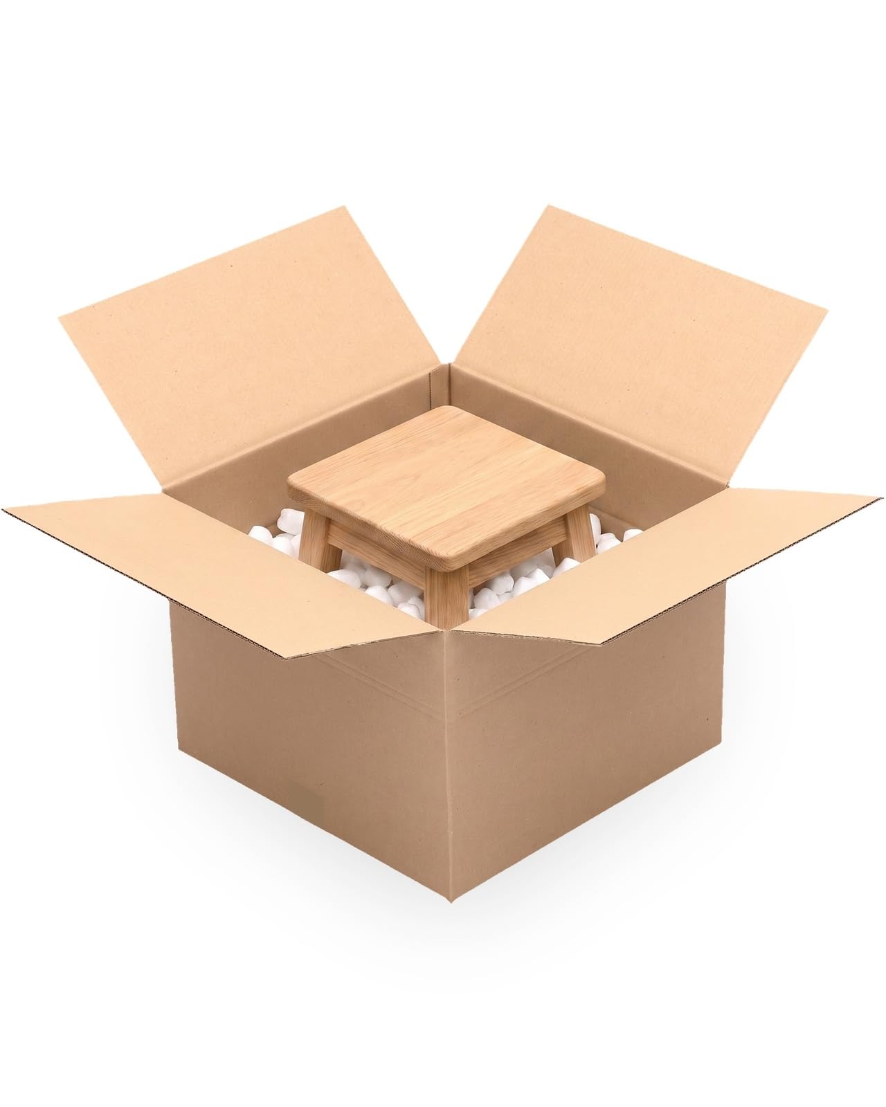 Versandkartons 400 x 400 x 300 mm 2-wellig mit variabler Höhe, 25 Stück | Mittelgroße quadratische Faltkartons für schwere Gegenstände für den Versand [Größe/Menge wählbar]