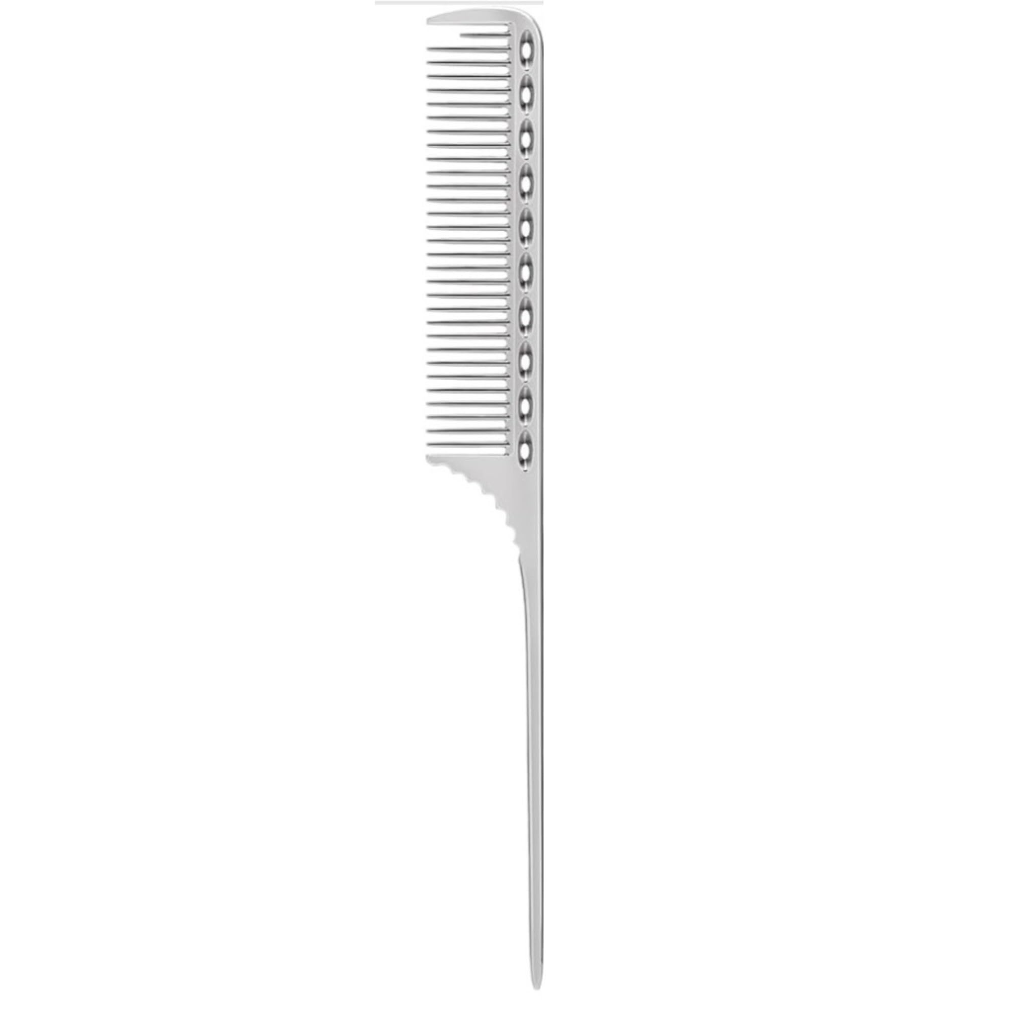 Professional Metal Hair Comb | Stainless Steel, Heat Resistant & Anti-Static | Smooth Detangling & Precision Cutting | Barber Salon Quality (Wide Tooth Tail Comb)-image-46