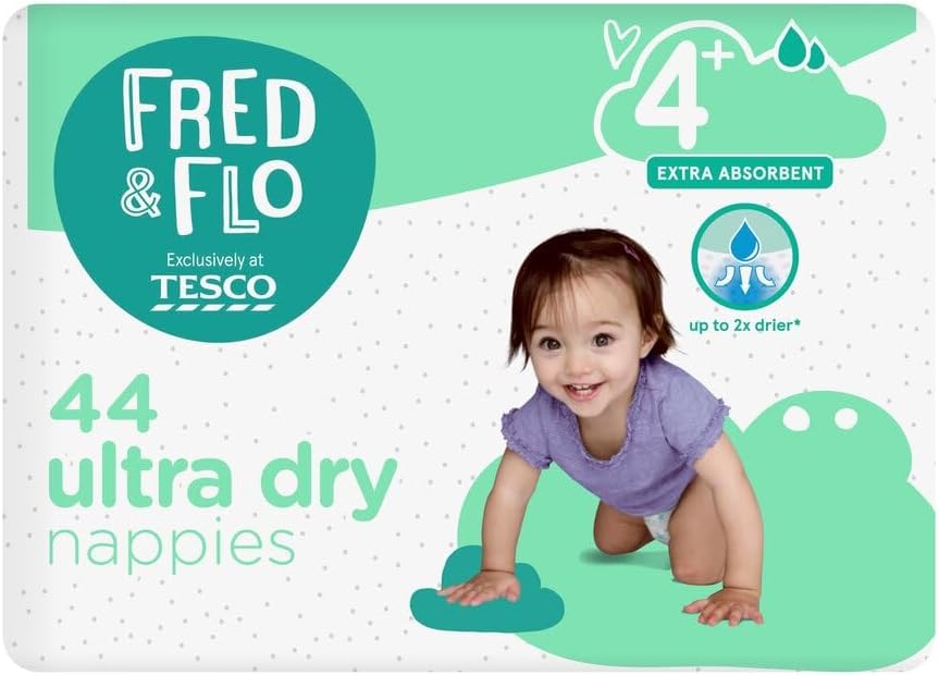 2X Fred & Flo Size 4+ Nappies 44 Pack