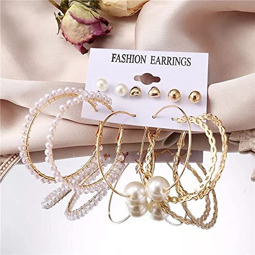 Image of Shining Diva Fashion Stylish Pairs Metal Earrings for Women and Girls