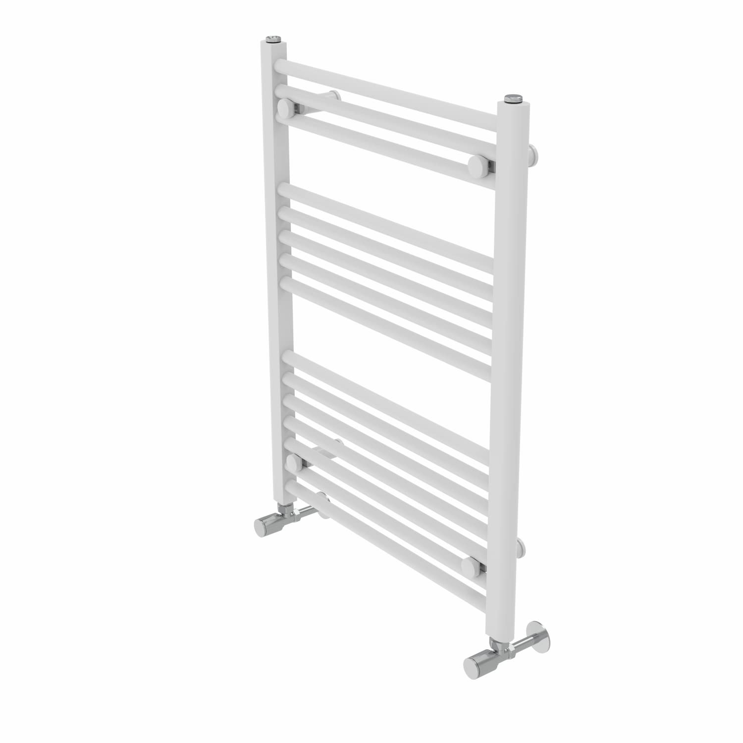 Warmehaus Contemporary Straight Bathroom Ladder Radiator Heated Towel Rail 800 x 600mm Towel Warmer Central Heating White