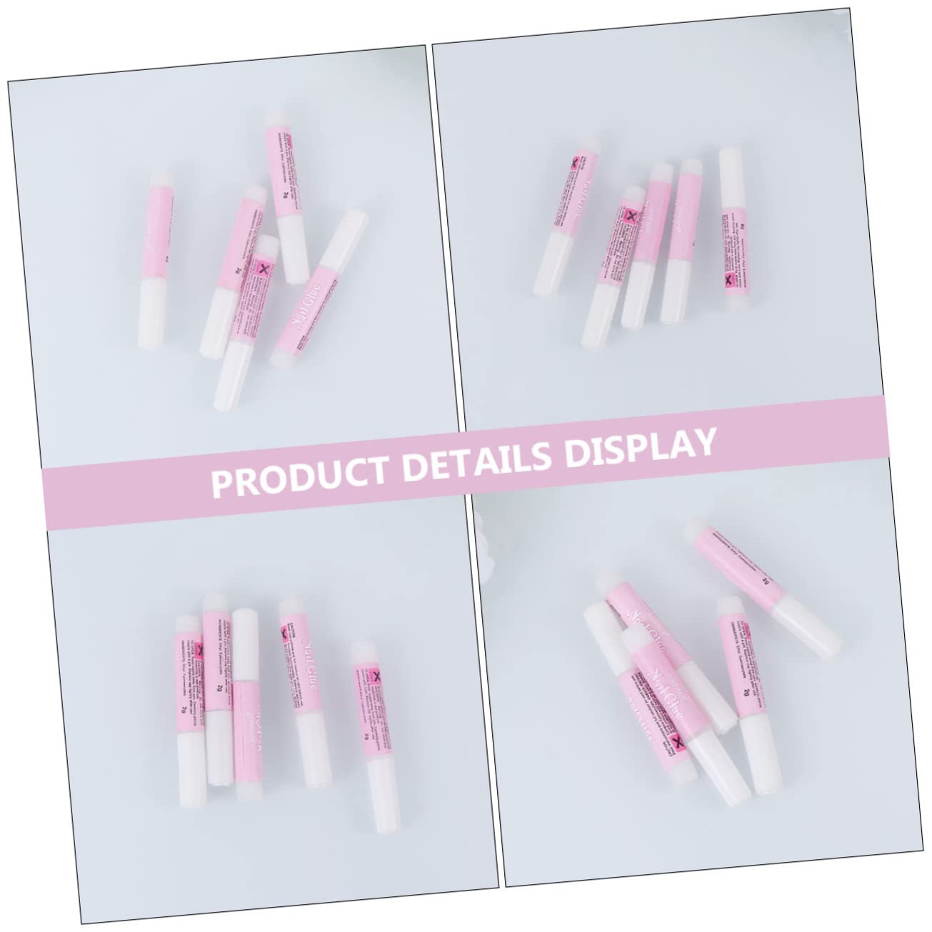 FRCOLOR 75pezzi Colla Per Unghie Acriliche Adesivo Professionale Per Manicure Art Alta Adesione e Asciugatura Rapida Per Unghie False