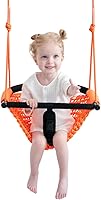 Vista 7 de Columpio para niños pequeños y columpio 2 en 1 para bebé, asiento de columpio de cuerda ajustable para niños Juego de columpio duradero