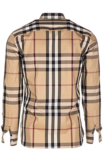 Image of Burberry Men's Long Sleeve Shirt Dress Shirt Nelson Beige