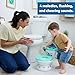 Bright Starts Disney Junior Stitch My Size Potty Training Toilet, Toddler Potty Chair with Flushing & Cheering Sounds, Removable Seat with Splash Guard & Handles, Ages 18+ Months, Up to 50 lbs