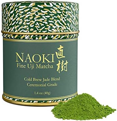 Naoki Matcha (Cold Brew Jade Blend, 40g / 1.4oz) Authentic Japanese Matcha Green Tea Powder Ceremonial Grade from Wazuka, Uji Kyoto, Japan