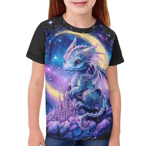 Image of Kids Graphic T-Shirt Boys Girls Novelty Tees Top Short Sleeve Shirts Summer Blouses 3-16
