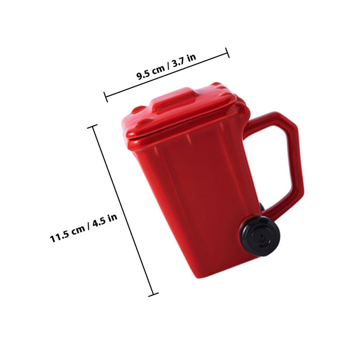 MAGICLULU Dekorativer Kaffeebecher rutschfest und Komfortabel 400ml mit Deckel aus Keramik lustiges Design als Büro Wasserbecher und Wohnaccessoire