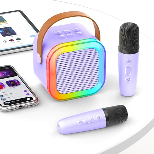 Karaoke Maschine Kinder mit 2 Karaoke Mikrofon Kinder: [Neueste]...