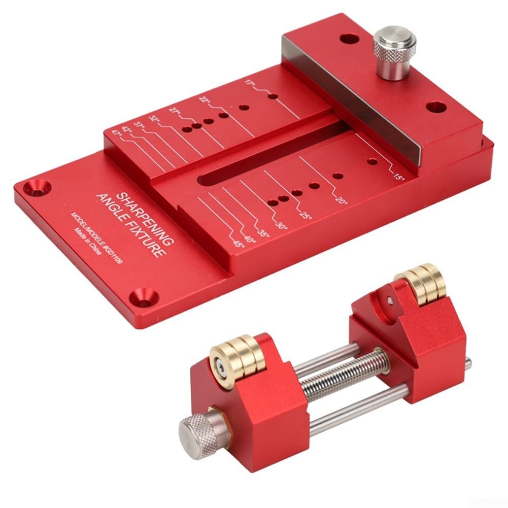 Kit de guía de afilado de cincel con soporte intercambiable y escala de ángulo graduado para una replicación precisa del bisel (GD1109 B)