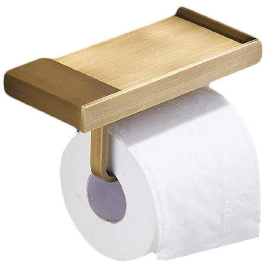 Metallo Carta igienica Holder-Supporto di Carta igienica, Bagno di Decoro in Acciaio Inox Carta Moderna Supporto del tovagliolo Inoltre Cellulare Parete attrezzata(Schwarz)