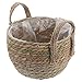 SOIMISS 19cm Geflochtene Blumentopf Pflanztopf Runde Seegras Speicher Korb Pflanzkorb Flechtkorb Spielzeug Vorratsbehälter für Geburtstag Weihnachten Hochzeit Tischdeko Gartendeko