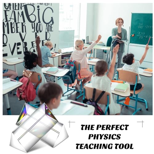 image for Kanayu 12 Pack Clear Triangular Prism Optical Glass Triple Prism for P