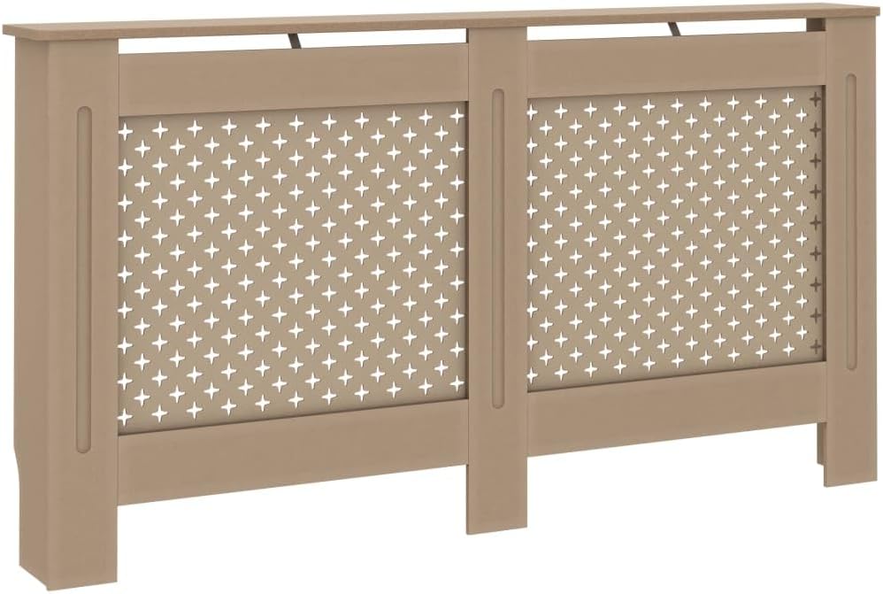 vidaXL Radiator Cover 59.8" MDF Heater Heating Cover Storage Shelf Living Room