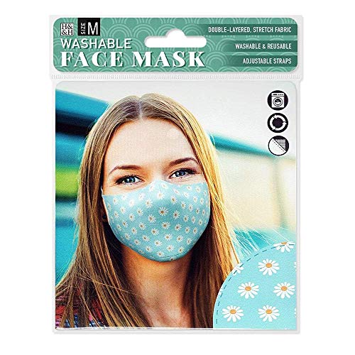 Image of History & Heraldry Washable Reusable Face Mask - Daisy Blue (M)