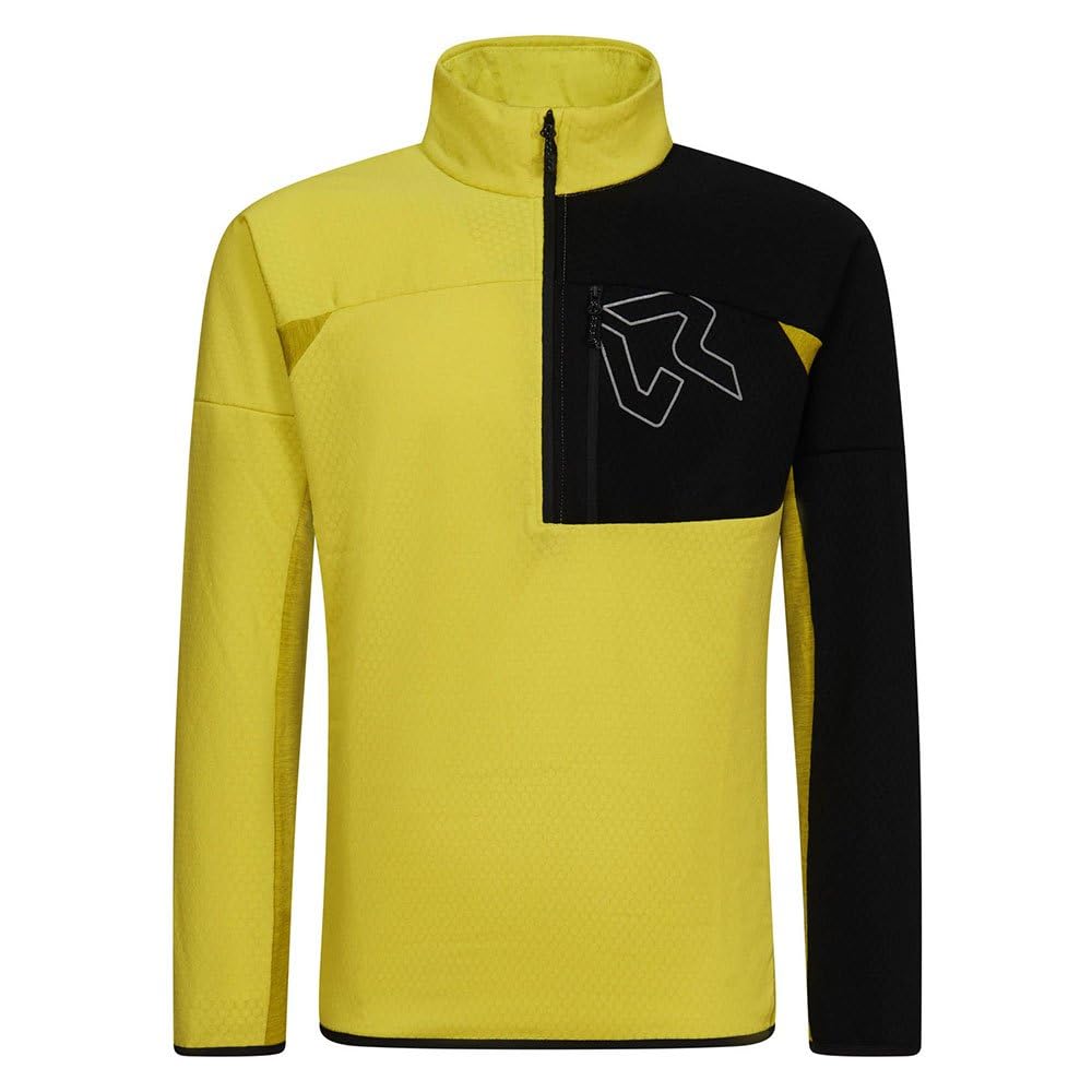 Rock Experience REMC02441-W971 KOBRA MOCK NECK HZ MAN FLEECE Sweatshirt Men's 1809 SULPHUR SPRING+0208 CAVIAR+O295 SULPH MEL S