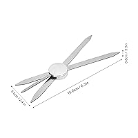Vista 4 de Sonew Regla de cejas ajustable, herramienta de medición de maquillaje de posicionamiento de cejas de acero inoxidable (plata)