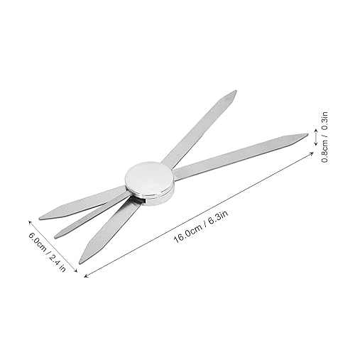 Miniatura 4 de Sonew Regla de cejas ajustable, herramienta de medición de maquillaje de posicionamiento de cejas de acero inoxidable (plata)
