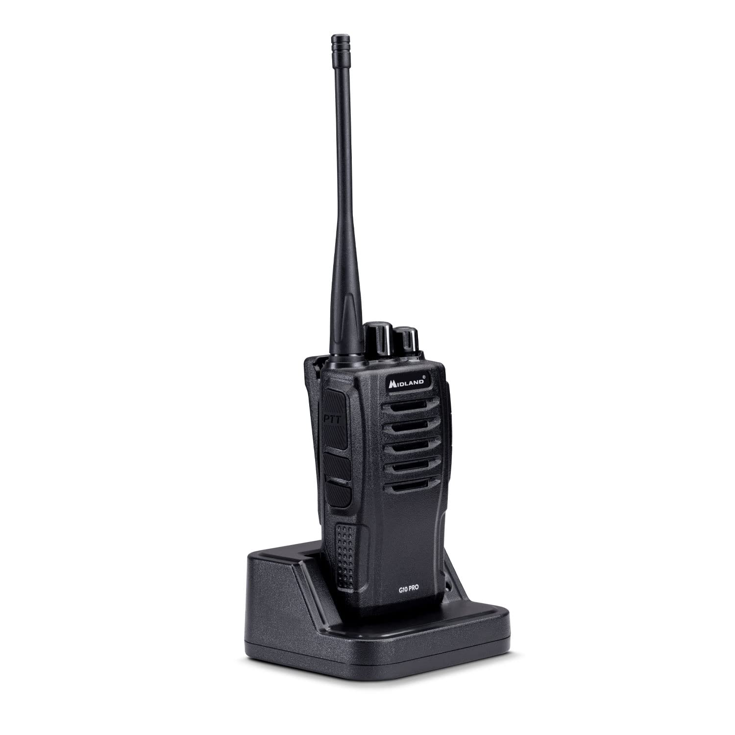 Midland G10 PRO Doppio Walkie Talkie Ricaricabile con Microfono Midland MA21-Lki Doppio, Radio Ricetrasmittente Semi Professionale con 32 Canali PMR446 Senza Licenza, 2 Walkie Talkie e 2 Microfoni