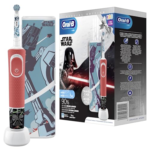 Oral-B Kids Cepillo Eléctrico Recargable Con Tecnología De Braun, 1 Mango De Star Wars, Apto Para Niños Mayores De 3 Años, multicolor