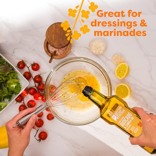 Image of BetterBody Foods Refined Avocado Canola Oil 50 /50 Blend, Non-GMO Cooking Oil, Gluten Free, Kosher, Frying, Baking, 500 mL, 16.9 Fl Oz