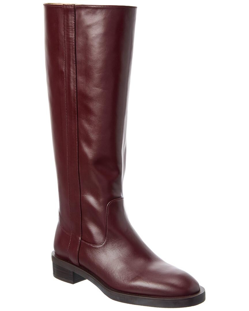 Stuart Weitzman Lenora Leather Knee-High Boot 8 5 Red