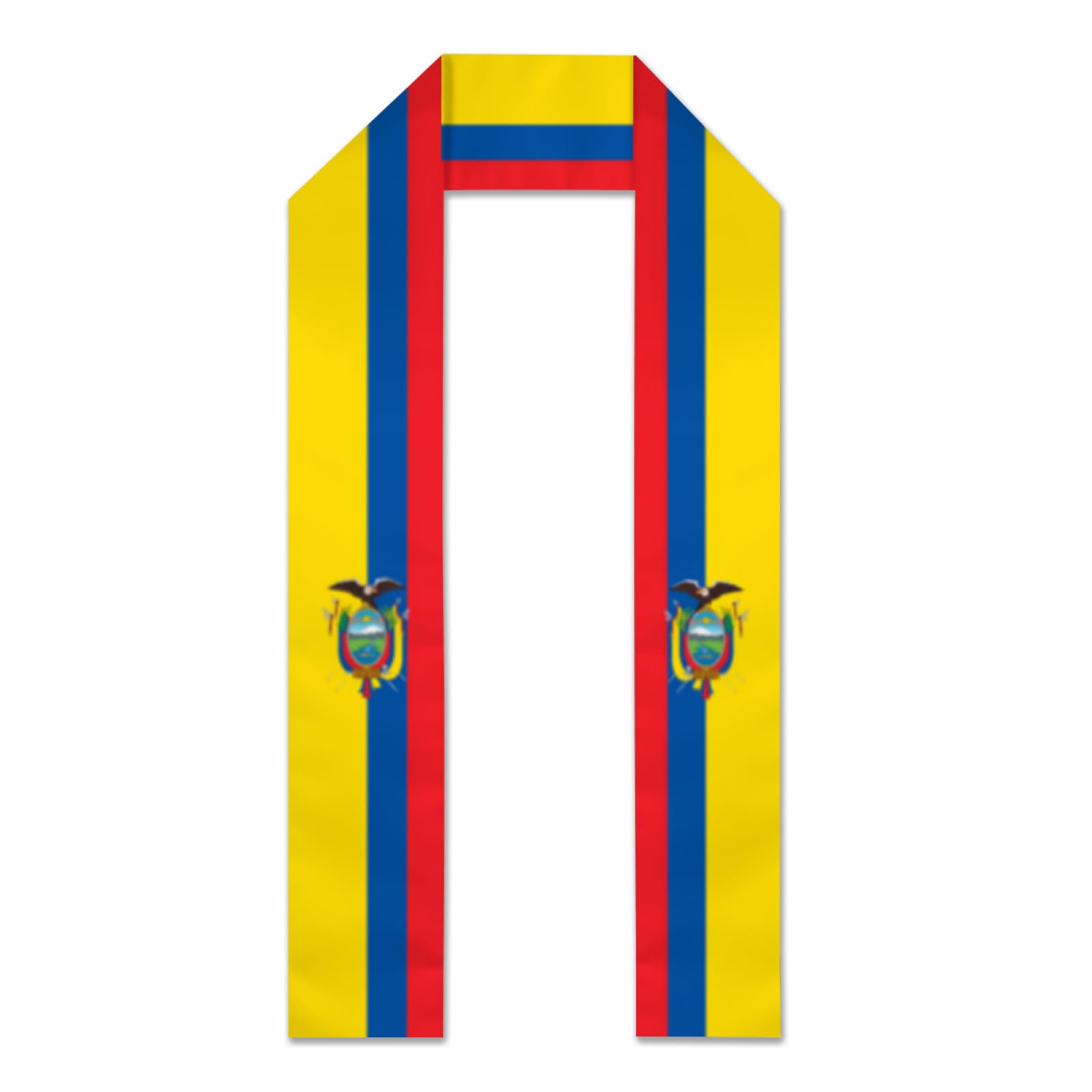Anceky Ecuador Ecuadorian Flag 0 Nation Graduation Stole Double Sided Graduate Sash Scarf for Proclamation Abroad International Student Study