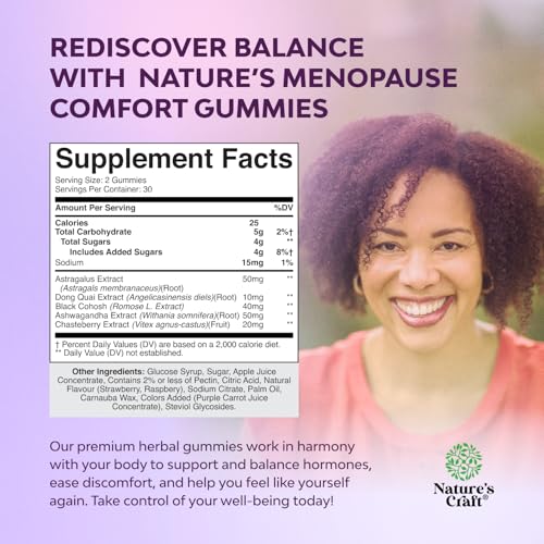 Womens Menopause Gummies with Dong Quai - Menopause Vitamins for Women with Ashwagandha - Holistic Support for Hot Flashes Night Sweats and Mood Swings - Pre & Post Supplements - 60 Count - Image 4