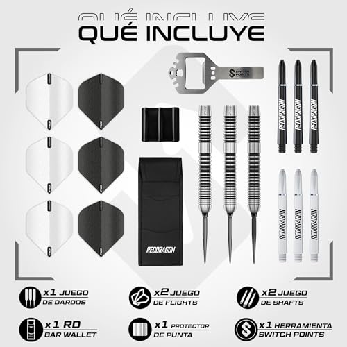 Dardos de tungsteno RED DRAGON Pegasus de 23 g profesionales con punta de acero 2