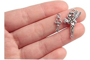 Graceful Tinkerbell Charm Duo: 40-Piece Assortment for Your Jewelry Designs