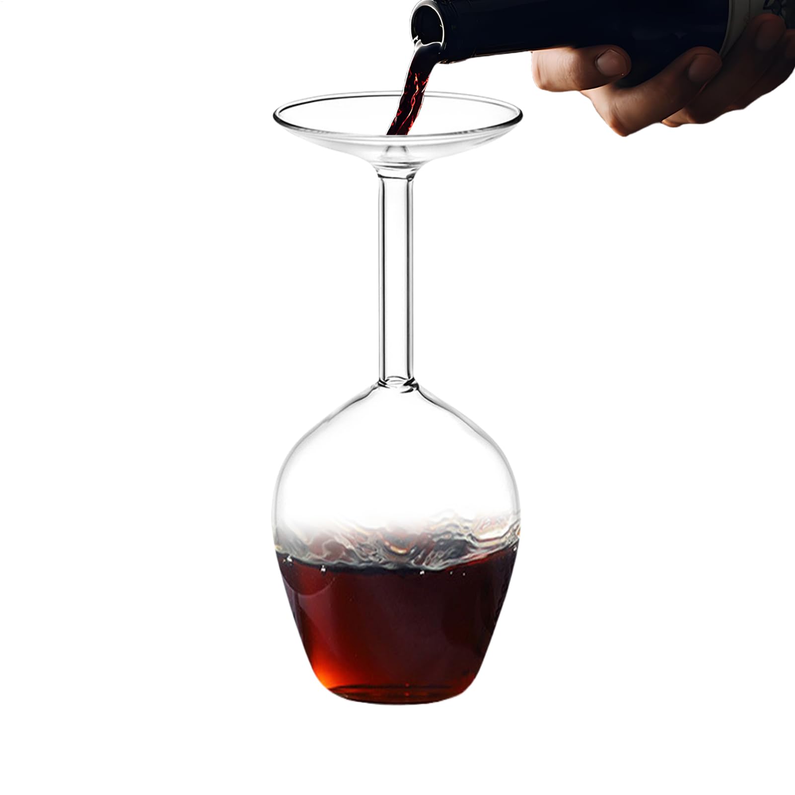 Generisch Verre à cocktail Upside Down, verre à vin retourné, verre à vin à l'envers, inversé I Inversé, pratique et résistant à la chaleur, convient pour la cuisine, le bar, la décoration