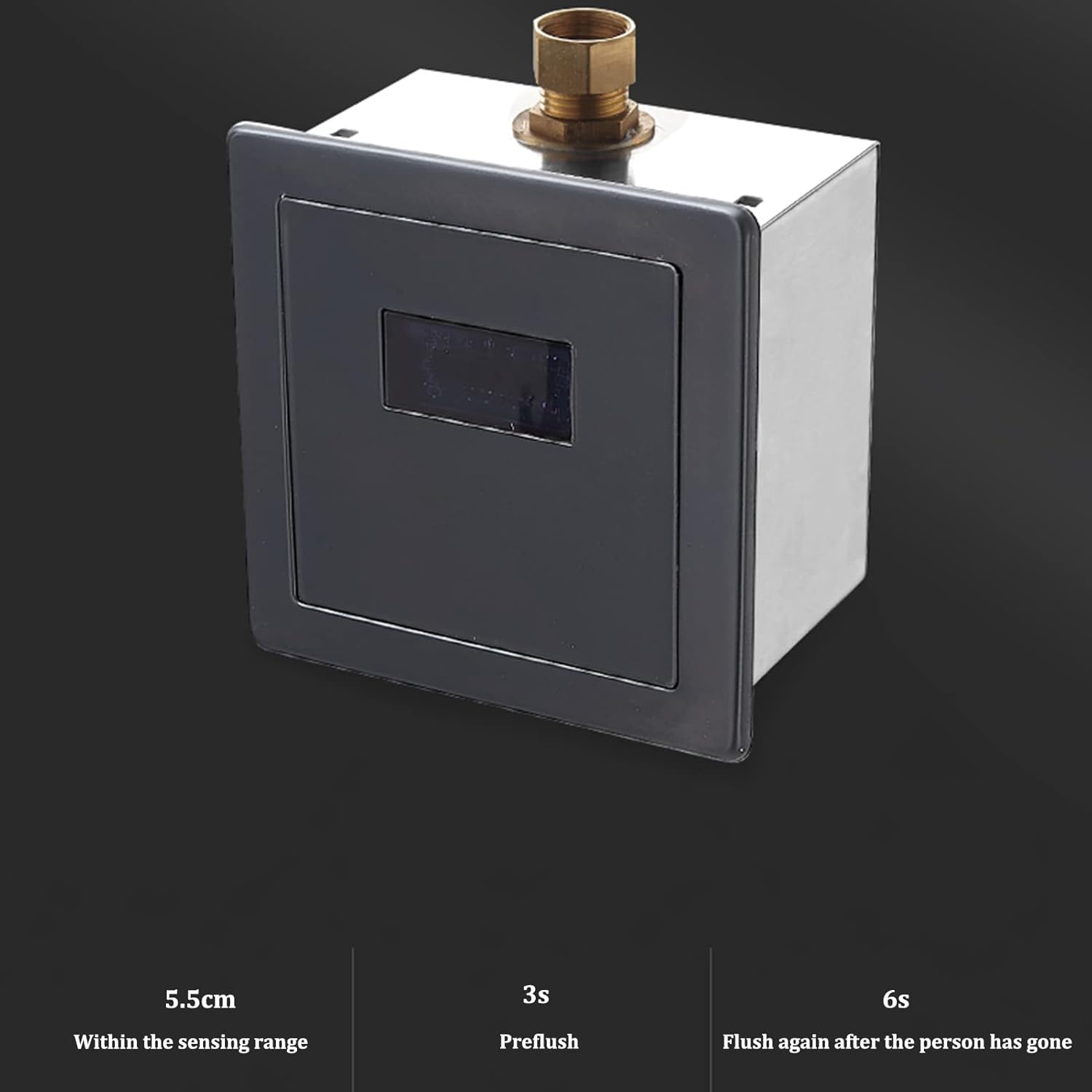 Universal Flushing Stainless Steel Urinal,Infrared Automatic Induction Wall-Mounted Men's Urinal