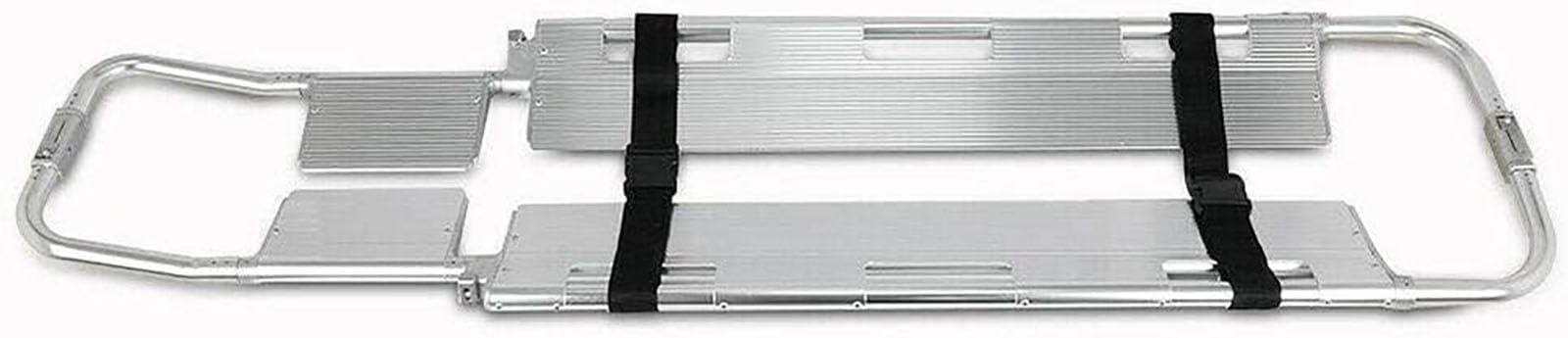 Camilla de emergencia médica, Camilla de emergencia plegable de aluminio con Pala, Camilla médica portátil de Longitud Ajustable para transporte de pacientes.